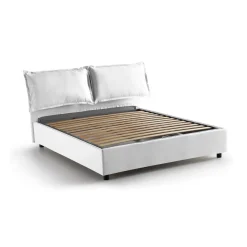 Letto alla francese contenitore bianco 155x215cm - Alvacus