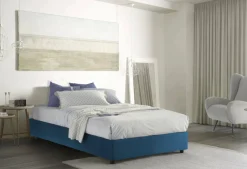Letto alla francese contenitore blu 155x215cm - Arvic