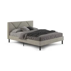 Letto alla francese design tortora 149x204cm - Ikelos