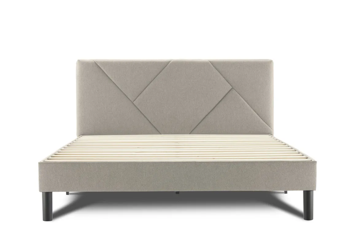 Letto alla francese design tortora 149x204cm - Ikelos