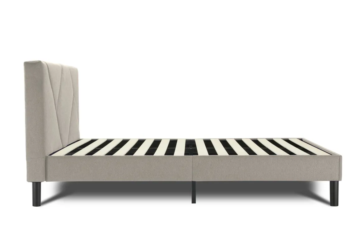 Letto alla francese design tortora 149x204cm - Ikelos