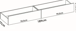 Letto alla francese in legno bianco 195x149cm - Orlene