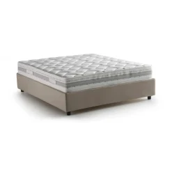 Letto alla francese in legno tortora 155x215cm - Alaksir
