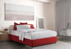 Letto alla francese materasso incluso rosso 155x205cm - Arto