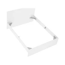 Letto alla francese moderno bianco e rovere 195x146cm - Villata