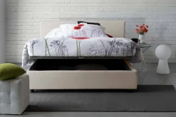 Letto francese contenitore beige 155x205cm - Angelic