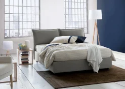 Letto francese contenitore grigio 155x205cm - Arden