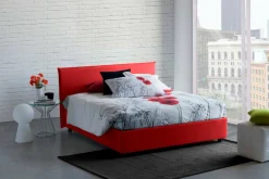 Letto francese contenitore rosso 155x215cm - Alvacus