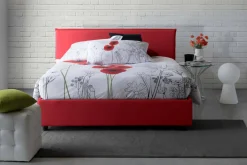 Letto francese contenitore rosso 155x215cm - Alvacus
