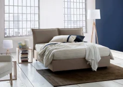 Letto francese contenitore tortora 155x205cm - Arden