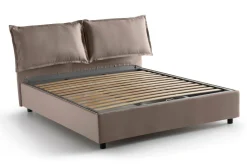 Letto francese contenitore tortora 155x215cm - Alvacus