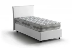 Letto francese imbottito bianco 155x215cm - Augustus
