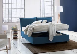 Letto francese in legno blu 155x205cm - Arden
