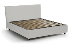 Letto francese materasso incluso bianco 155x215cm - Morganite