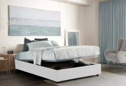 Letto francese minimal bianco 155x215cm - Arvic