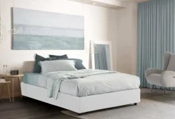 Letto francese sfoderabile bianco 155x215cm - Alaksir
