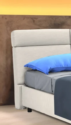 Letto Matrimoniale Beige Sfoderabile Contenitore, Dimensione Materasso 160x190 cm Made in Italy - Arex