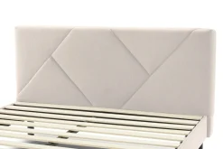 Letto matrimoniale beige 169x204cm imbottito - Morpheus