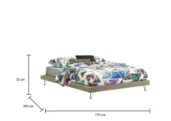 Letto matrimoniale bianco 178x210cm - Arika