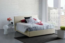 Letto matrimoniale con contenitore beige 175x205cm - Ashlee