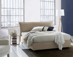Letto matrimoniale con contenitore beige 190x225cm - Arcole