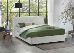 Letto matrimoniale con contenitore bianco 175x205cm - Akio