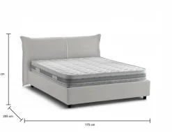 Letto matrimoniale con contenitore bianco 175x205cm - Akio