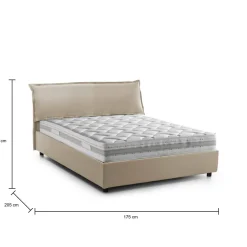Letto matrimoniale contenitore beige 175x205cm design - Apel