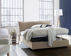 Letto matrimoniale contenitore beige 175x205cm design - Apel
