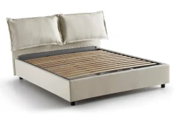 Letto matrimoniale contenitore beige 175x215cm con materasso - Amy