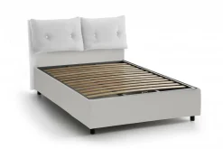 Letto matrimoniale contenitore bianco 175x205cm elegante - Arnorld