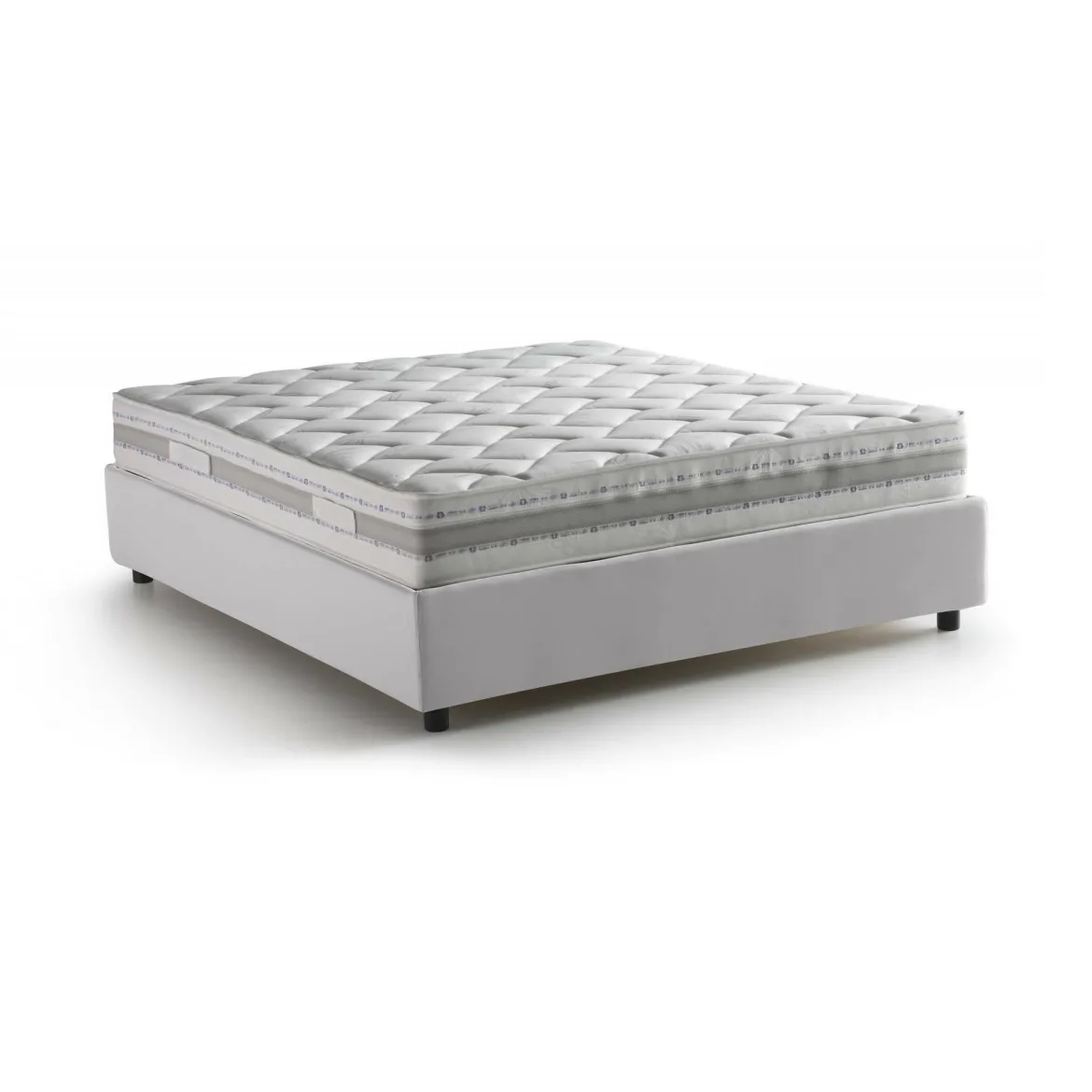Letto matrimoniale contenitore bianco 175x205cm senza testiera - Archer
