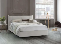 Letto matrimoniale contenitore bianco 175x215cm con materasso - Geras