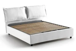 Letto matrimoniale contenitore bianco 175x215cm elegante - Amy