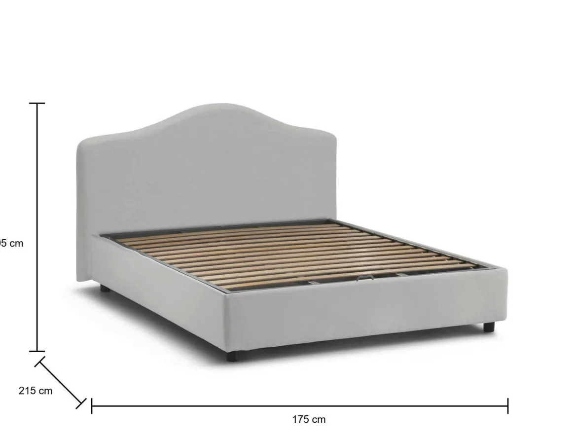 Letto matrimoniale contenitore bianco 190x215cm - Arpino