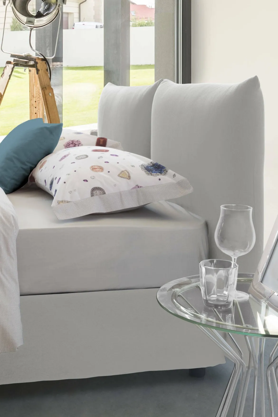 Letto matrimoniale contenitore bianco 190x215cm - Arpino