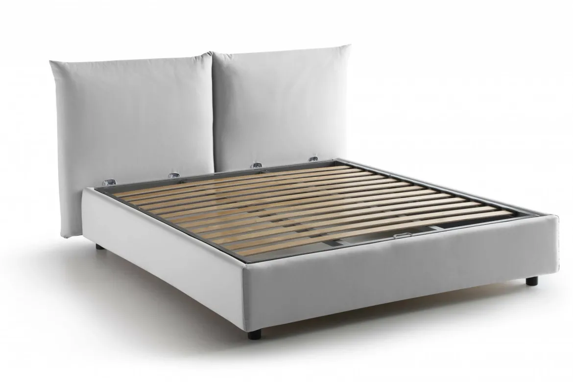 Letto matrimoniale contenitore bianco 190x215cm - Arpino