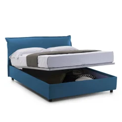 Letto matrimoniale contenitore blu 175x205cm salvaspazio - Anassimene