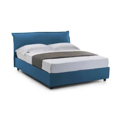 Letto matrimoniale contenitore blu 175x215cm accogliente - Aishia