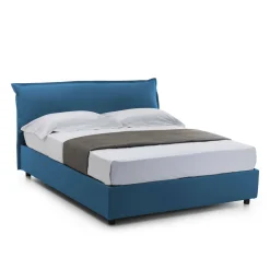 Letto matrimoniale contenitore blu 190x215cm stabile - Arpino