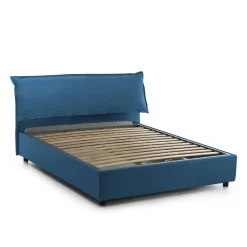 Letto matrimoniale contenitore blu 190x215cm stabile - Arpino