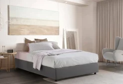 Letto matrimoniale contenitore grigio 175x205cm - Annibale