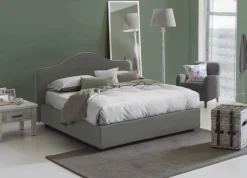 Letto matrimoniale contenitore grigio 175x205cm chic - Abigael