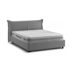 Letto matrimoniale contenitore grigio 175x205cm salvaspazio - Akio