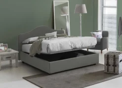 Letto matrimoniale contenitore grigio 175x215cm elegante - Abarat