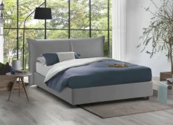 Letto matrimoniale contenitore grigio 175x215cm stabile - Aldus