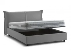 Letto matrimoniale contenitore grigio 175x215cm stabile - Aldus