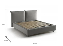 Letto matrimoniale contenitore rosso 175x205cm con materasso - Anassimene
