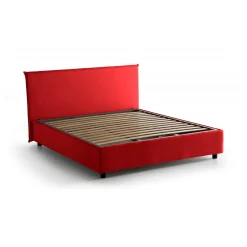 Letto matrimoniale contenitore rosso 175x215cm rivestimento lavabile - Arcan