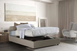 Letto matrimoniale contenitore tortora 175x205cm - Abul